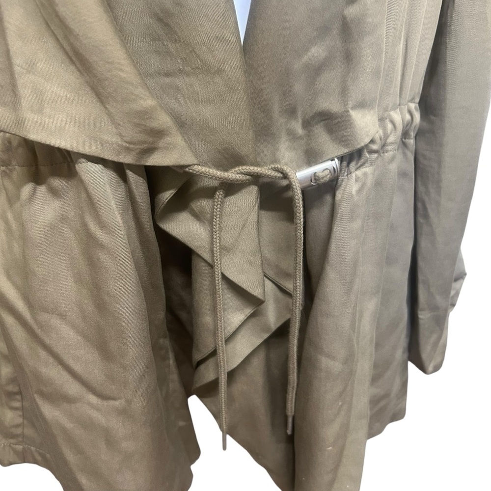 Carolina Belle Green Long Sleeve Drawstring Waist Cardigan Jacket Size L - Picture 4 of 7